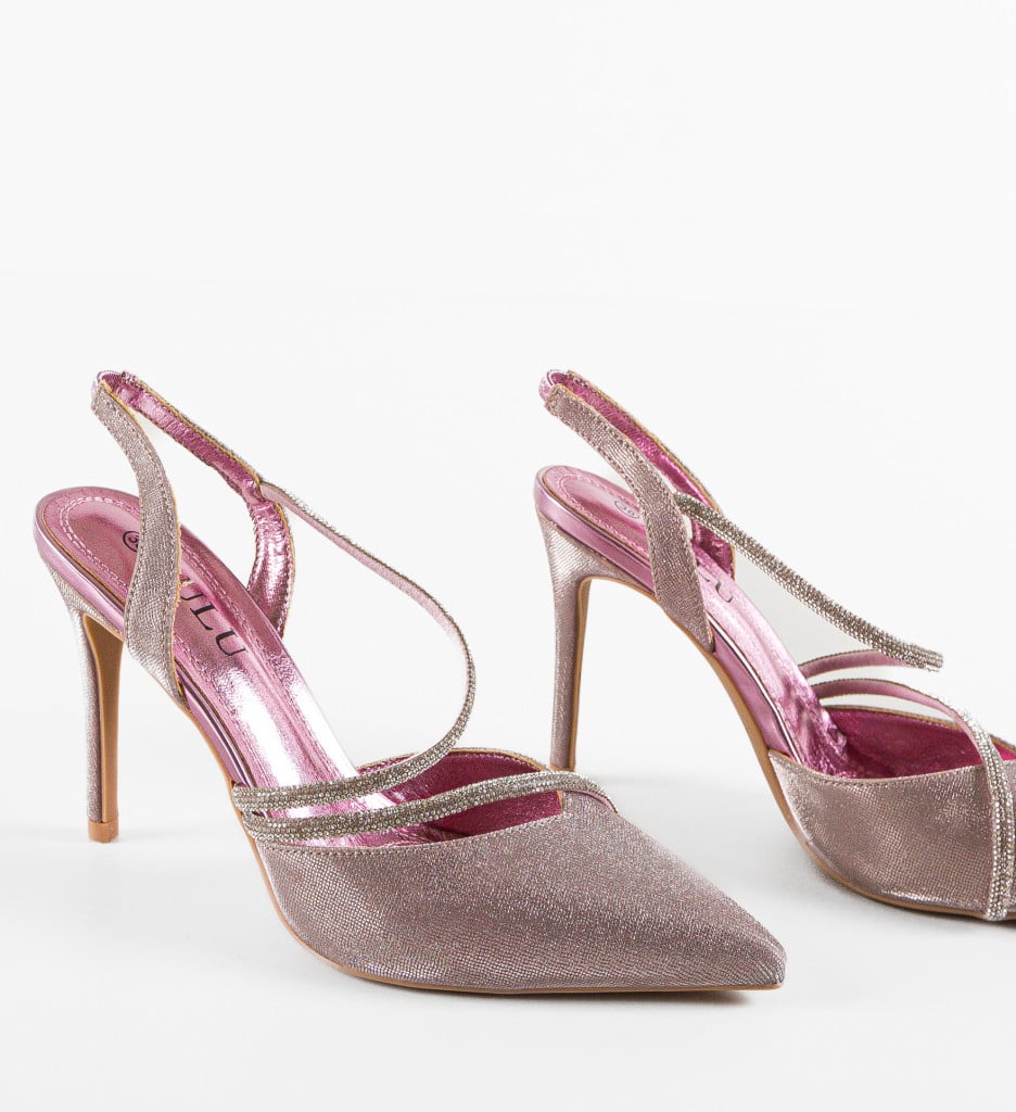 Pantofi cu Toc Lemartes Roz - Eleganță - imagine 10