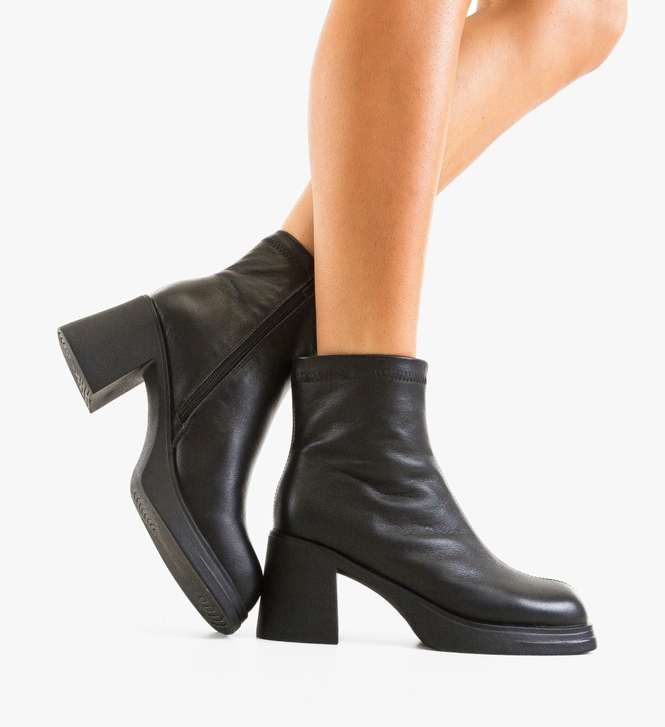 Botine Dama Tafta Negre - Eleganță și Stil - imagine 5