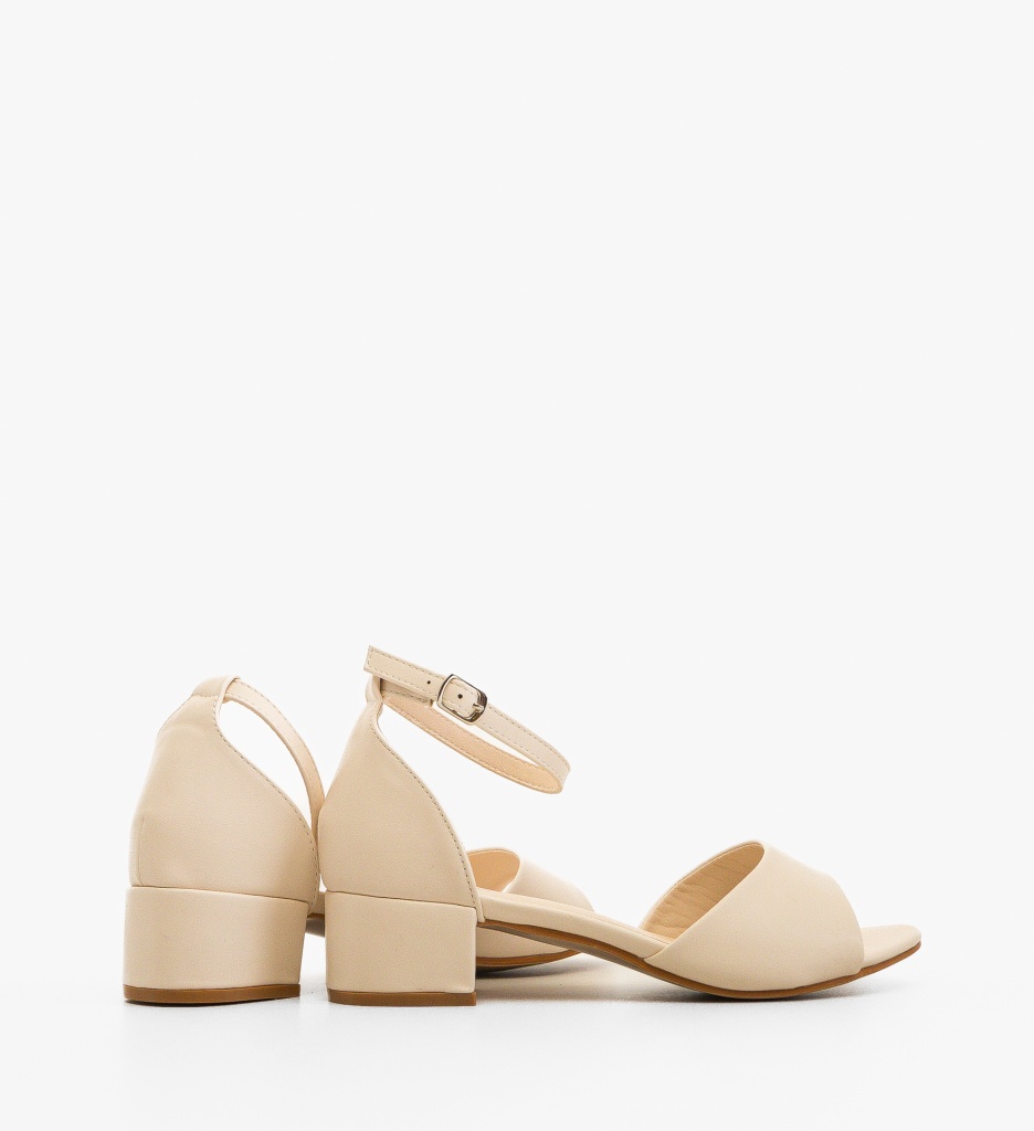 Sandale Dama Julian Bej cu Toc Elegant - imagine 2