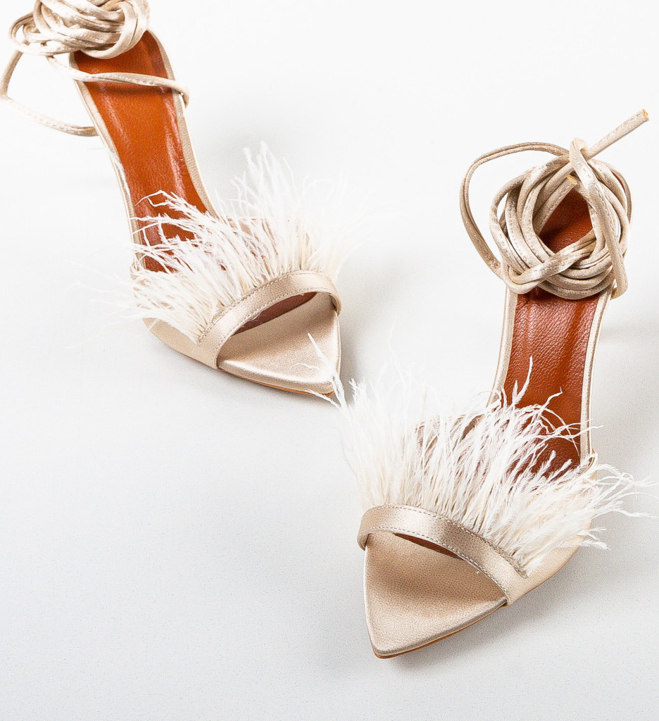 Sandale Orka Bej cu Toc Elegante - imagine 5