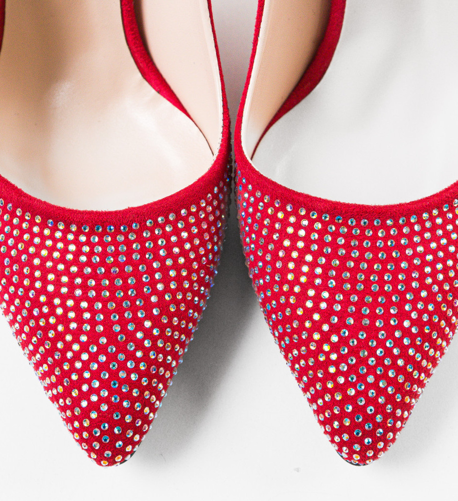 Pantofi Rosii Eleganti cu Toc | Pukan - imagine 7