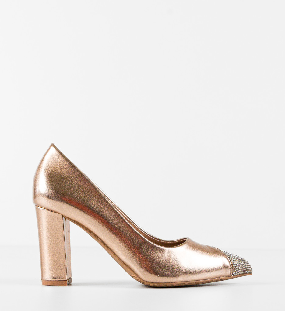 Pantofi Toc Meyly Aurii - Eleganță Asigurată - imagine 8