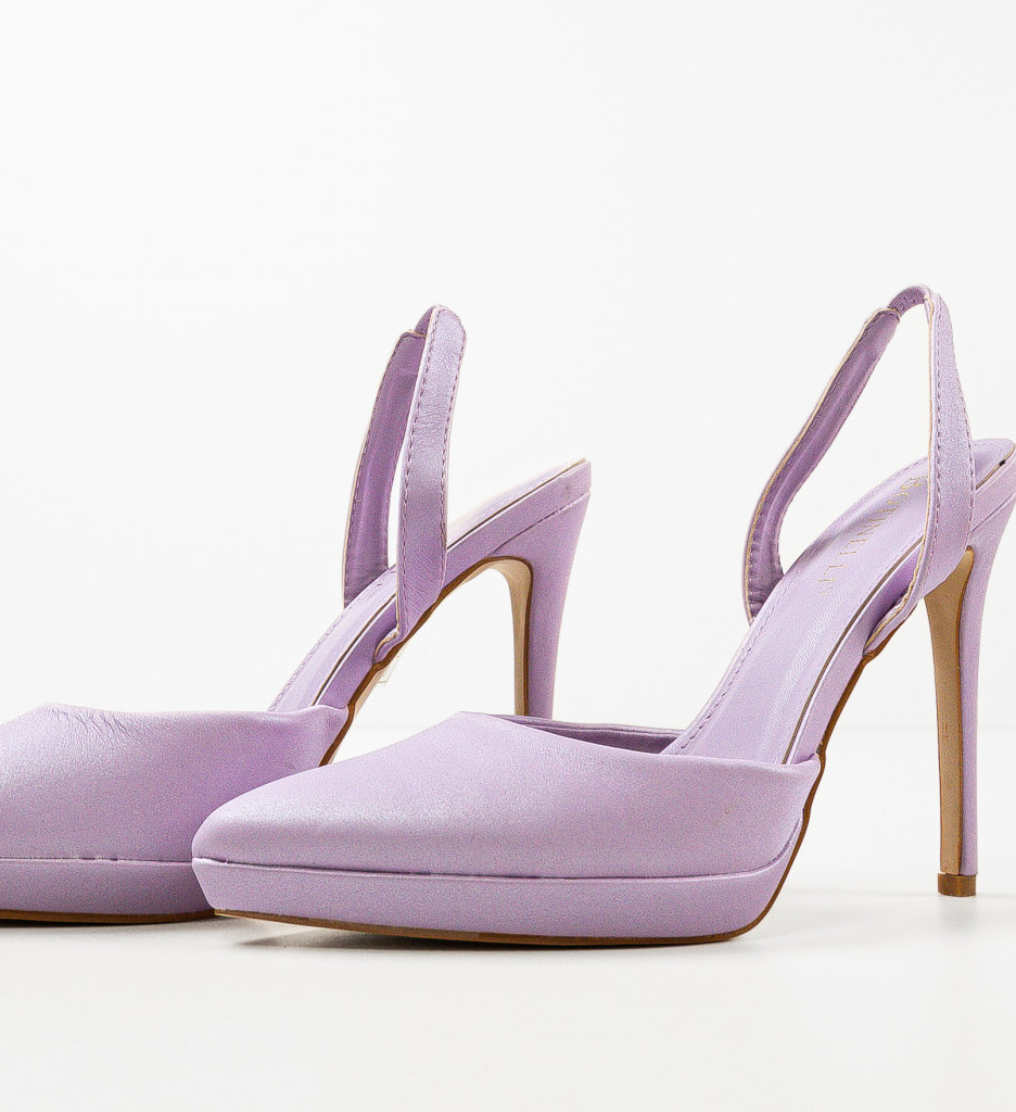 Pantofi cu Toc Vergoossen Mov | Eleganță - imagine 4