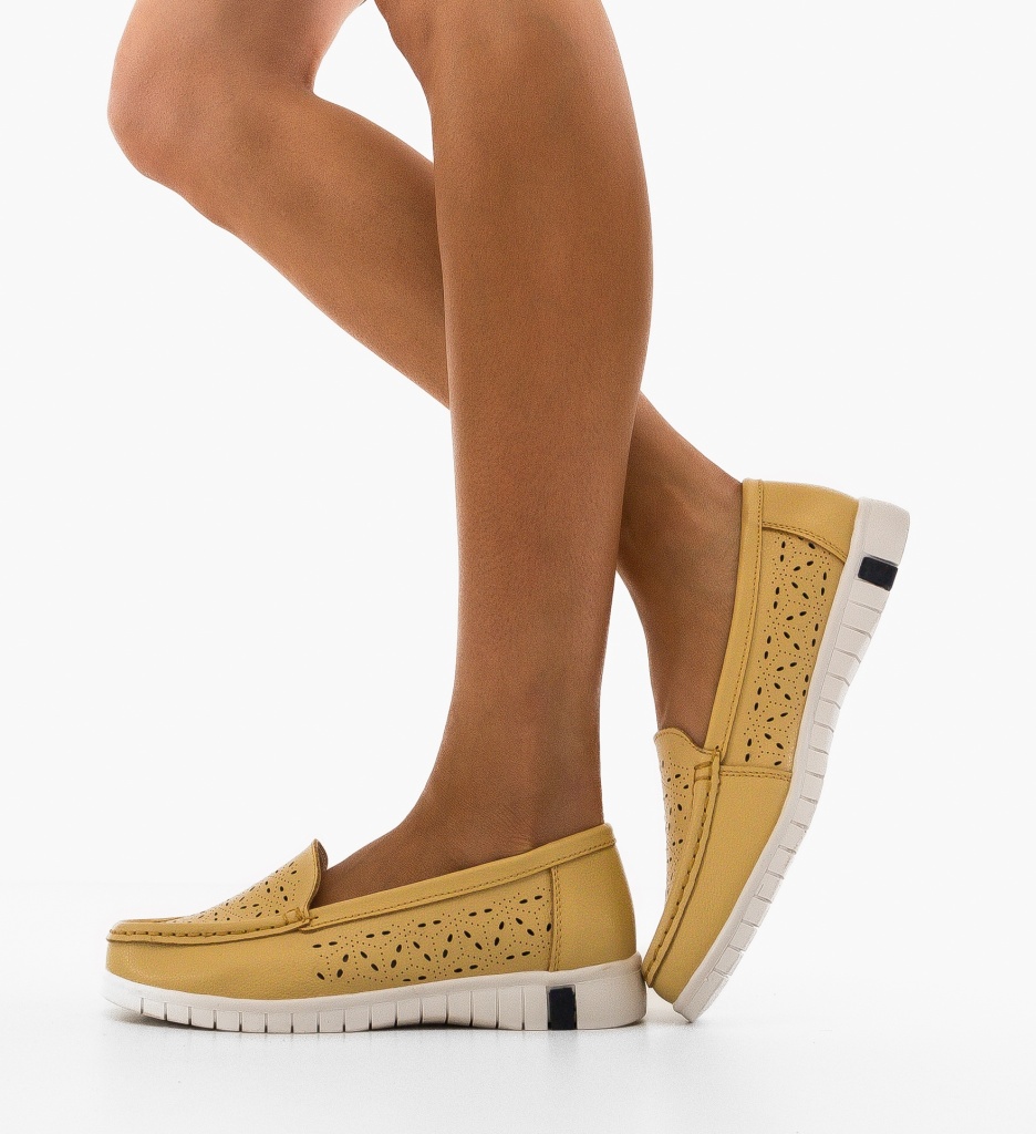 Espadrile Dama Skrell Galbene | Confortabile - imagine 3