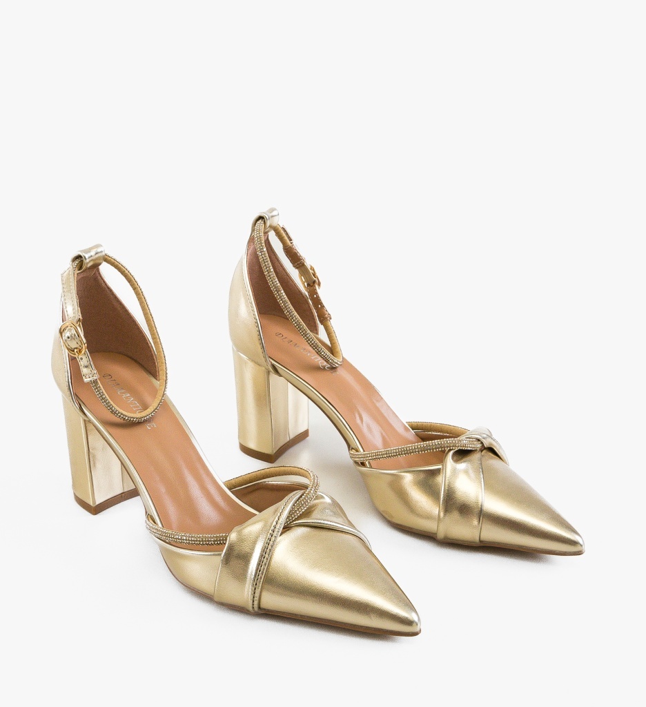 Pantofi Dama Jenyt Aurii Eleganți - imagine 5
