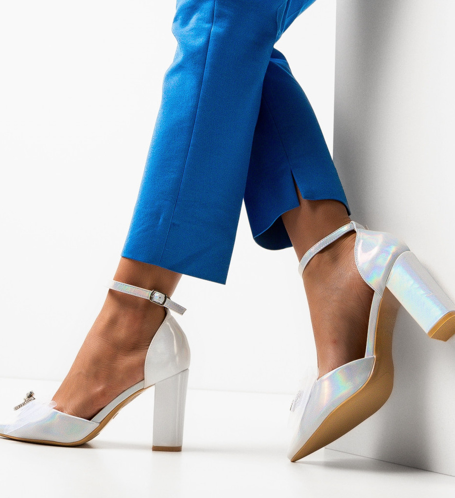 Pantofi dama Hersonisos Argintii | Eleganță Absolută - imagine 4