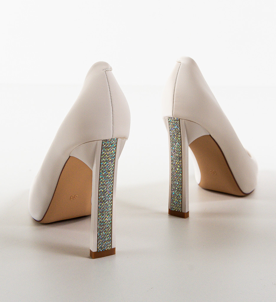 Pantofi Brideone Albi - Eleganță și Stil - imagine 6