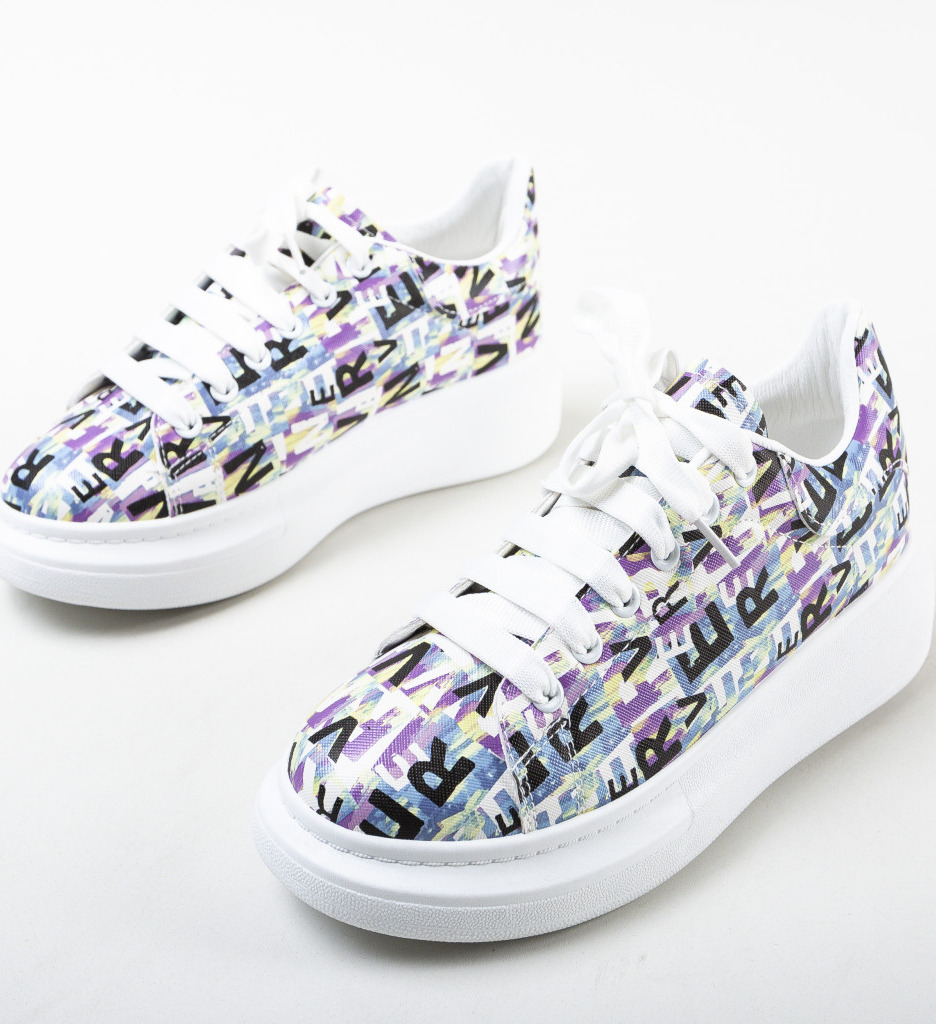 Pantofi Sport Alfabet Mov - Confort și Stil - imagine 6