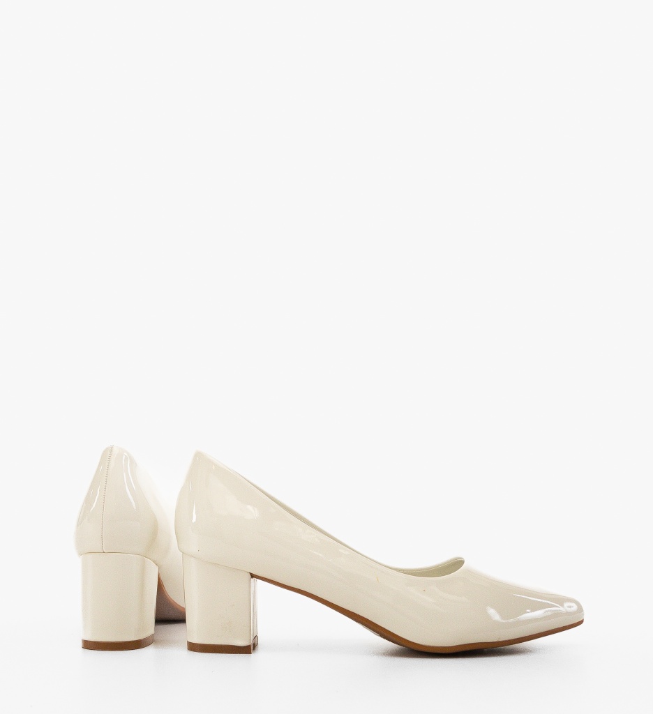 Pantofi Rose Albi | Eleganți cu Toc Fin - imagine 4