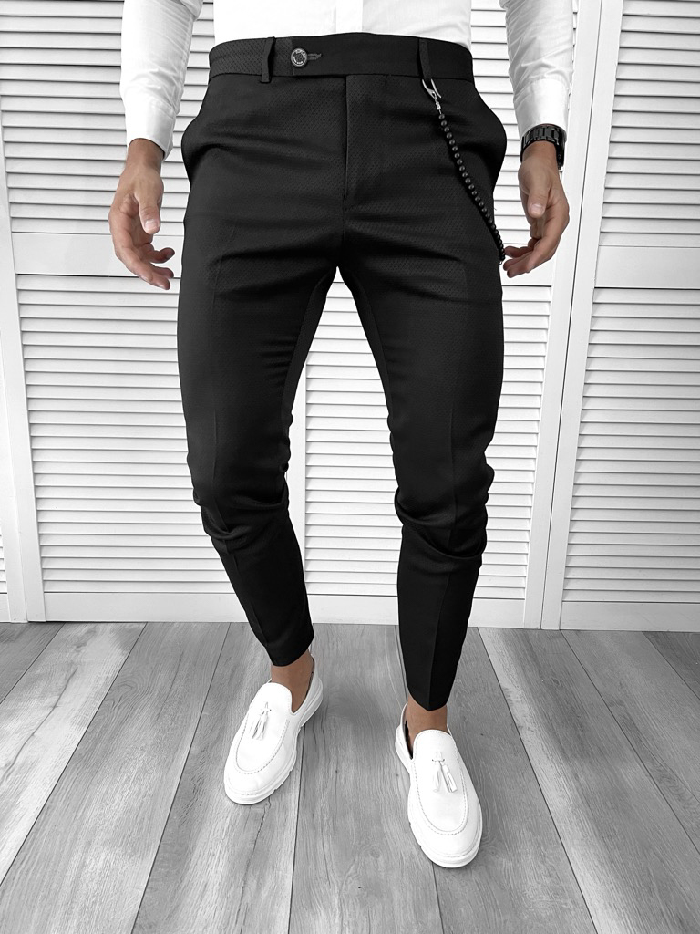 Pantaloni Eleganti Bărbați Negri - Stil ZARA