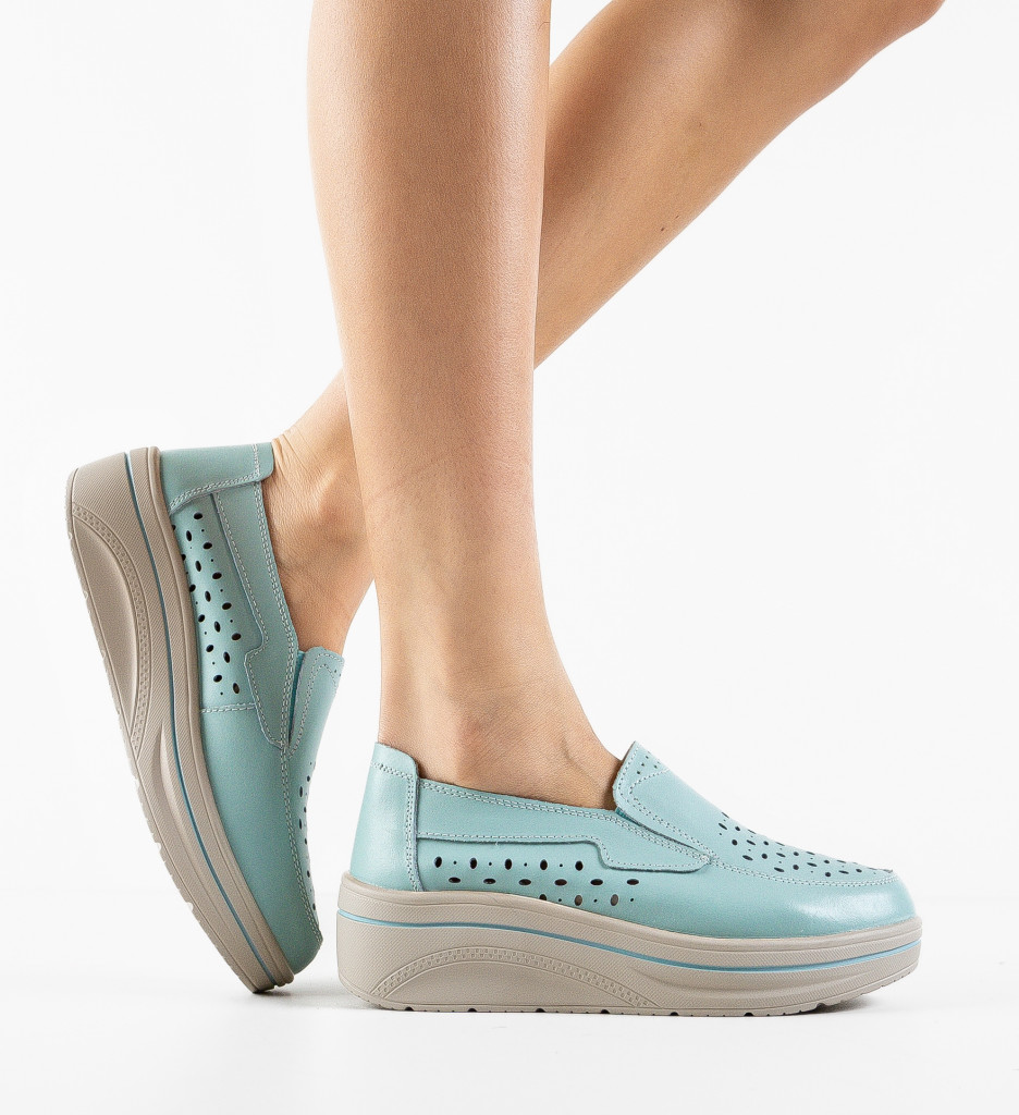 Pantofi Casual Albastri Olifram - imagine 3