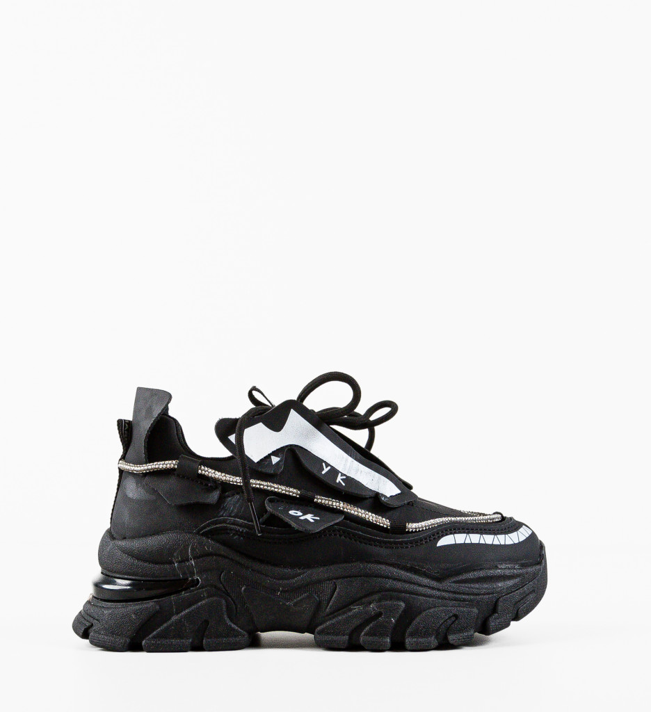 Sneakers Dama Reecola Negri - Confort și Stil - imagine 5