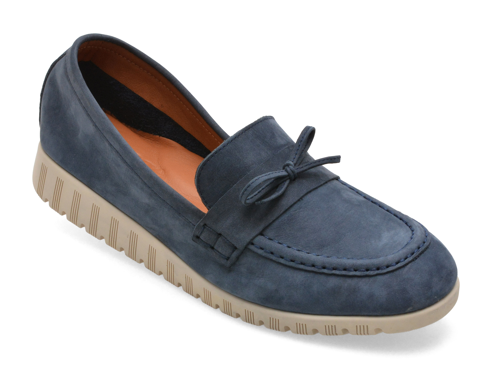 Mocasini IMAGE Bleumarin Din Nabuc Confort