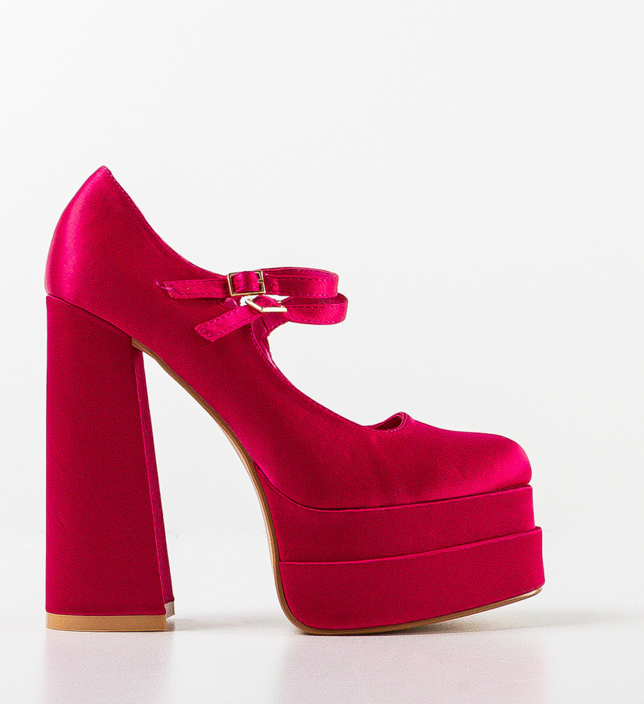 Pantofi Rivera Fuchsia cu Toc Eleganți - imagine 5