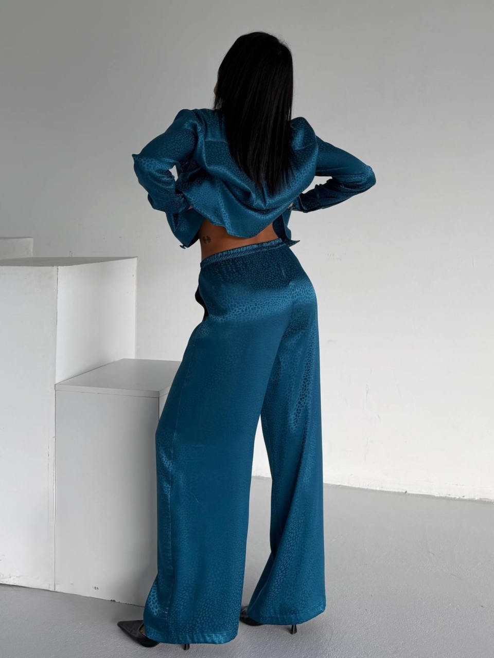Set Pijama Dama 2 Piese Delis Turcoaz - imagine 5