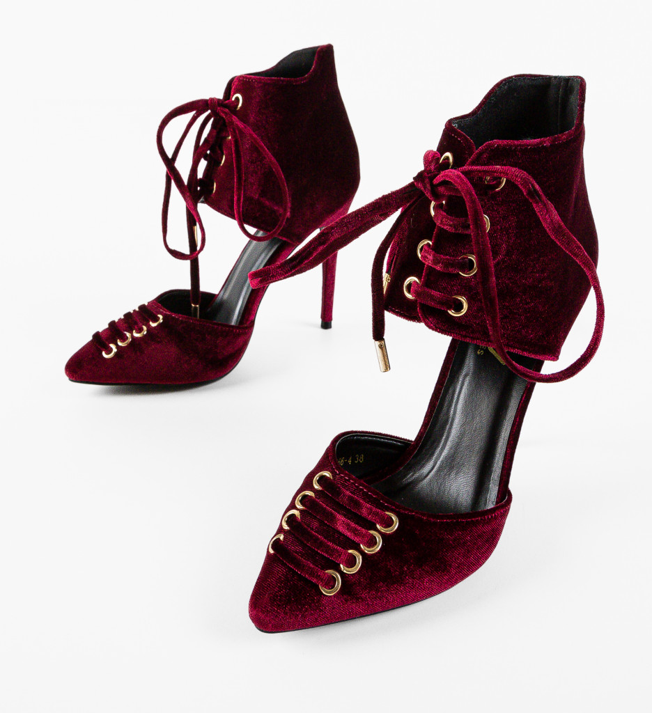 Pantofi Dama Luhrat Grena | Eleganți cu Toc - imagine 6