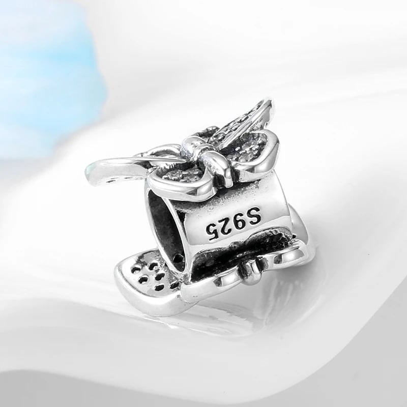 Charm Fluture Argint Delis - Eleganță și Strălucire - imagine 3