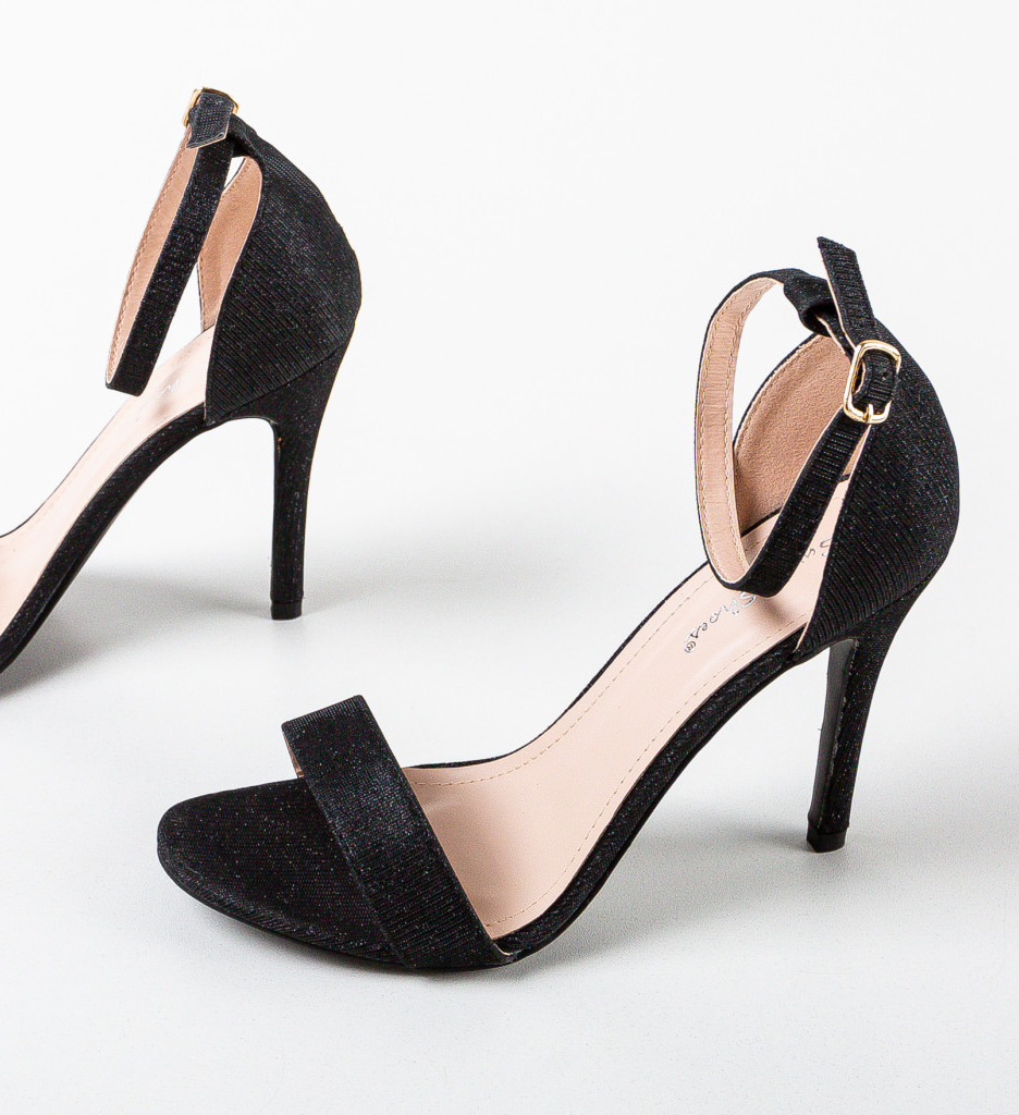 Sandale cu Toc Negre Elegante - Stil Premium - imagine 6