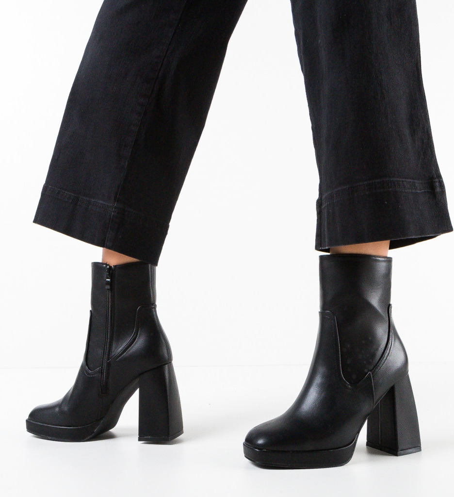 Botine Dama Nevin Negre | Confort și Eleganță - imagine 3