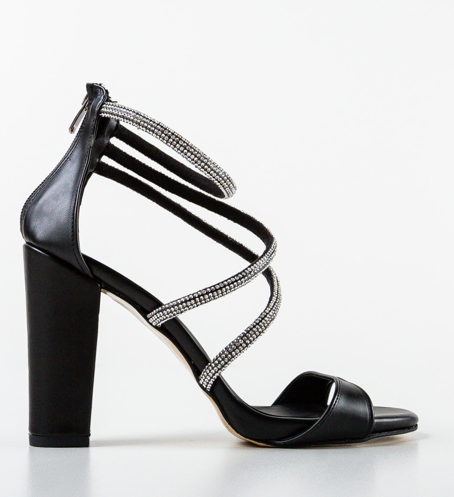 Sandale Toc Minion Negre - Eleganță și Confort - imagine 5