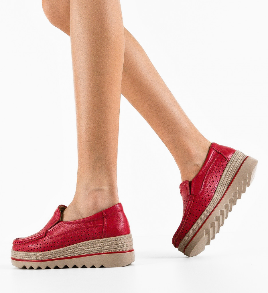 Pantofi Casual Roșii - Stil și Confort Zilnic - imagine 4