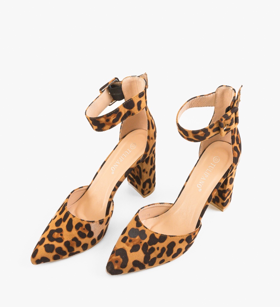 Pantofi dama Lam Leopard cu toc elegant - imagine 5