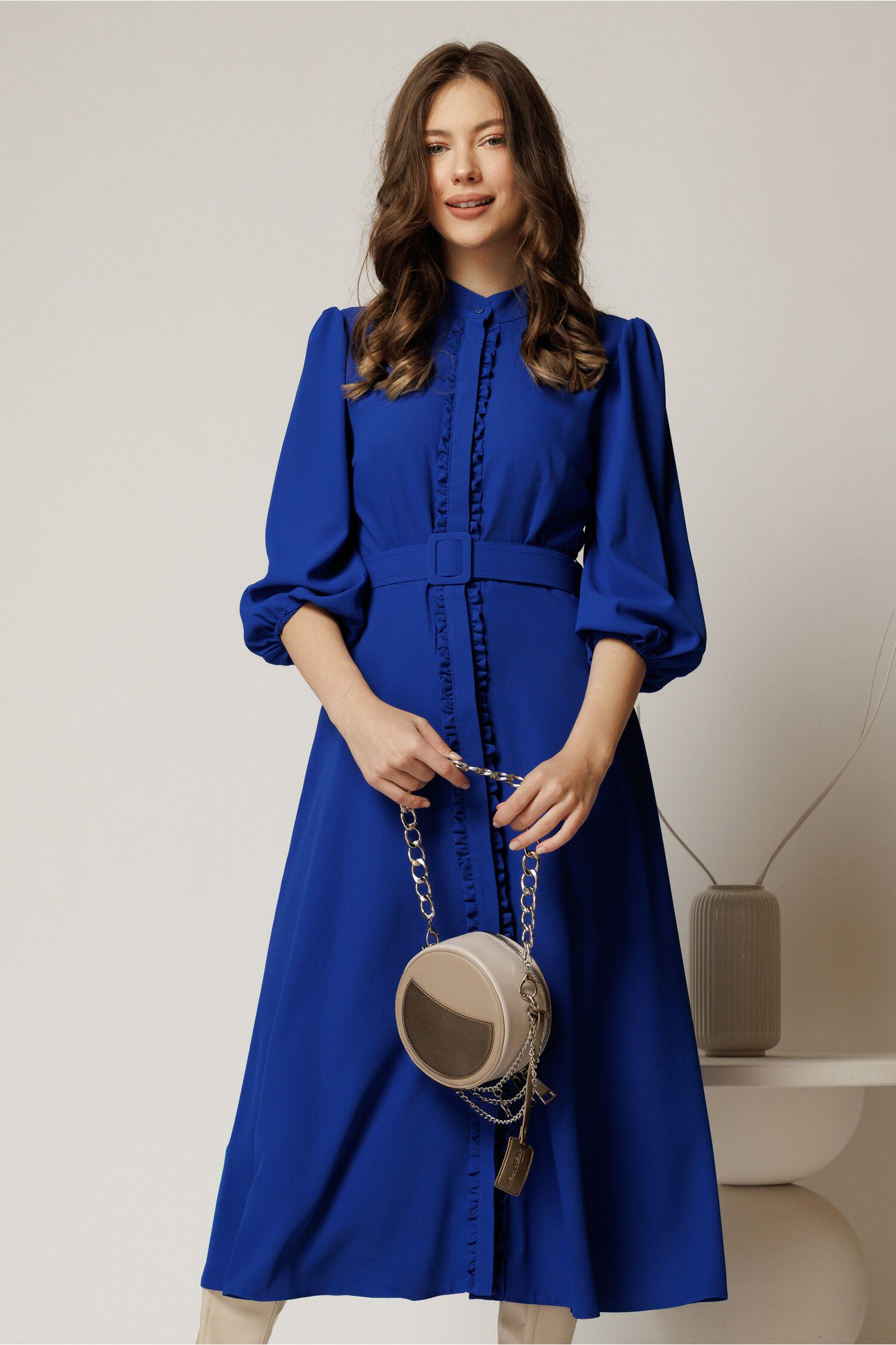 Rochie Albastră Midi DY Fashion Eleganta