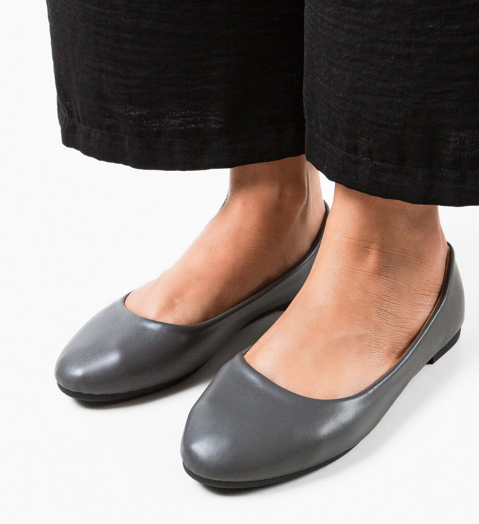 Balerini Gri Aniya Casual | Eleganță Confortabilă - imagine 3