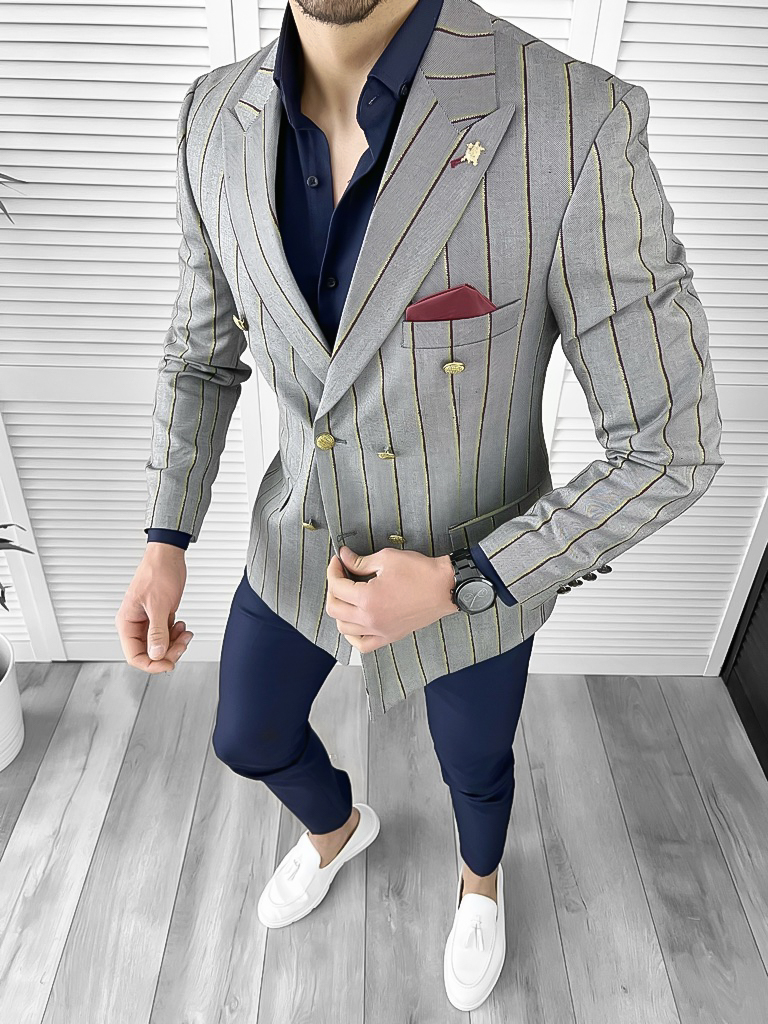 Ținută Smart Casual Bărbați 3 Piese Slim Fit