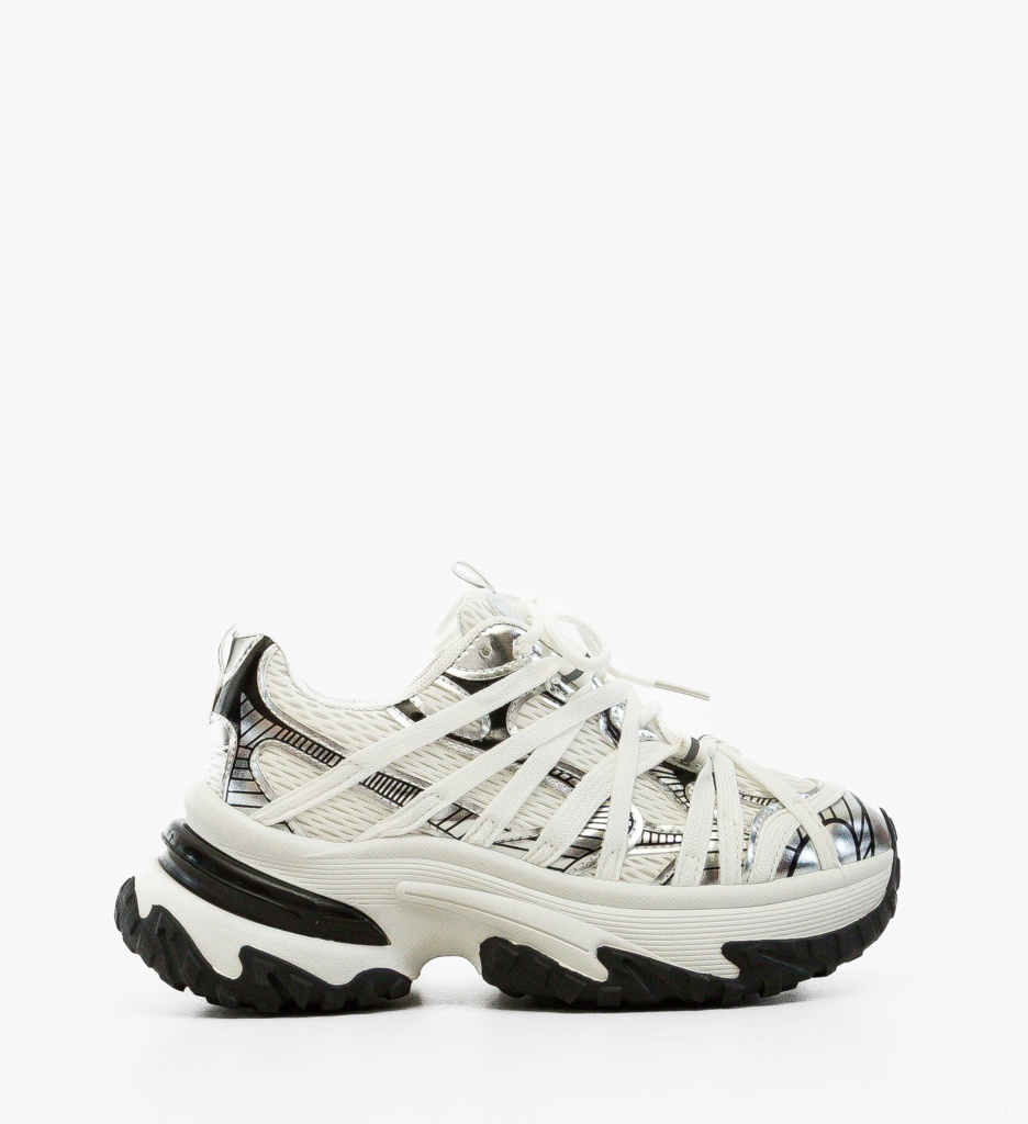 Sneakers Dama Rainbow Argintii | Stil și Confort Sport - imagine 6
