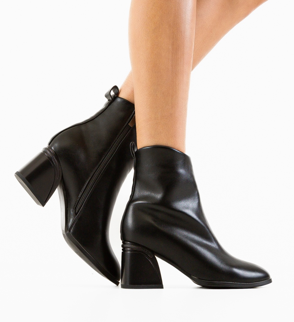 Botine Dama Kara Negre | Eleganță Urbană - imagine 3