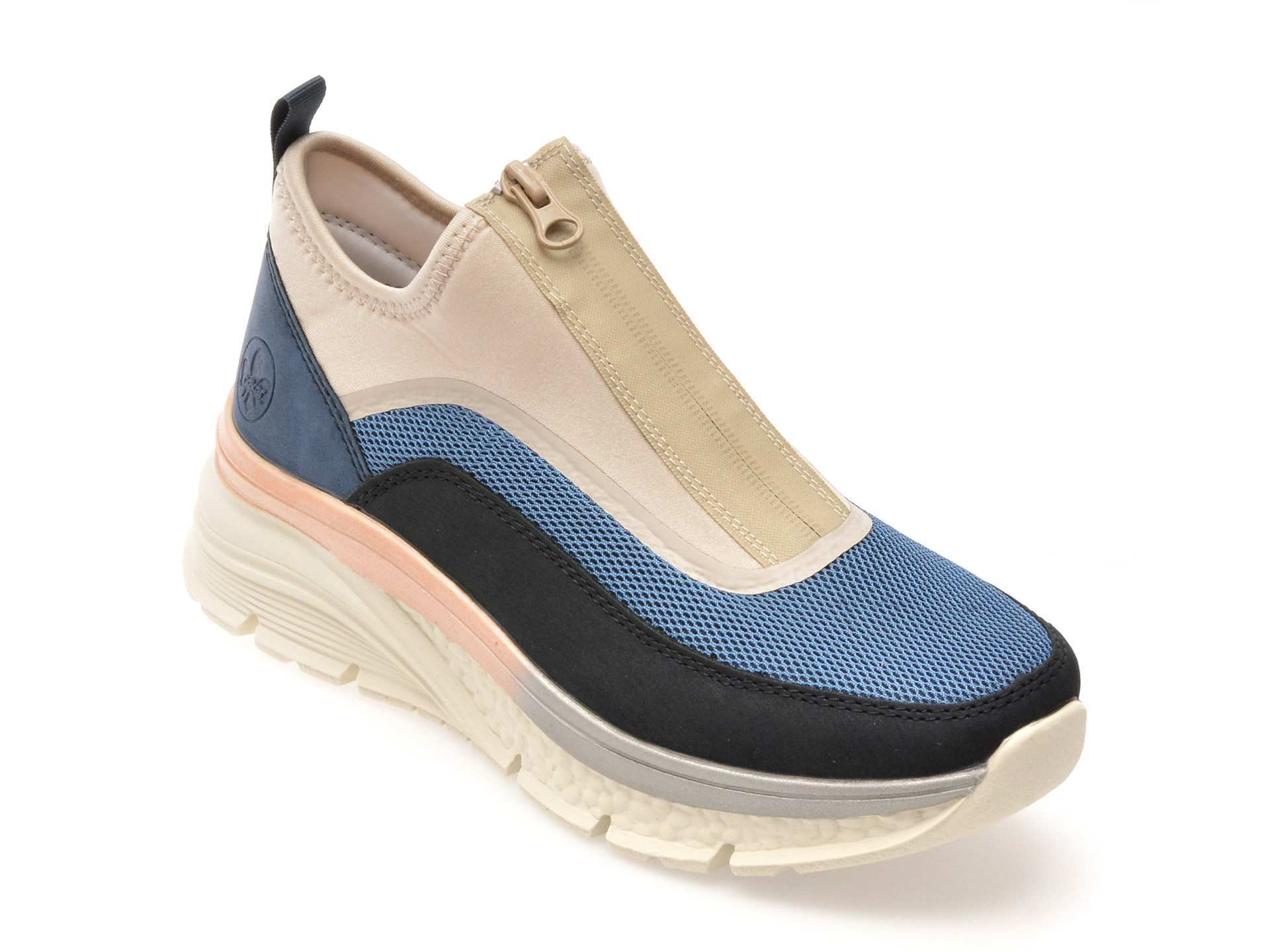 Ghete Rieker Confort Bleumarin Textil