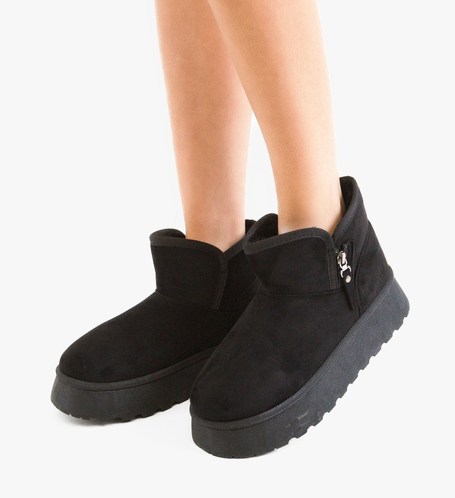 Ghete Tip Ugg Uygio Negre | Confort Termic - imagine 6