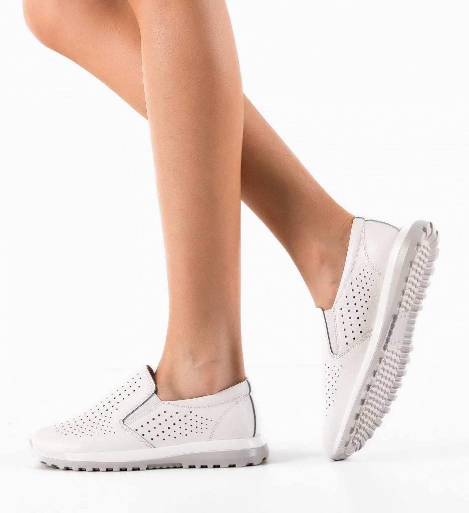 Pantofi Casual Damaris Albi - Confort și Stil