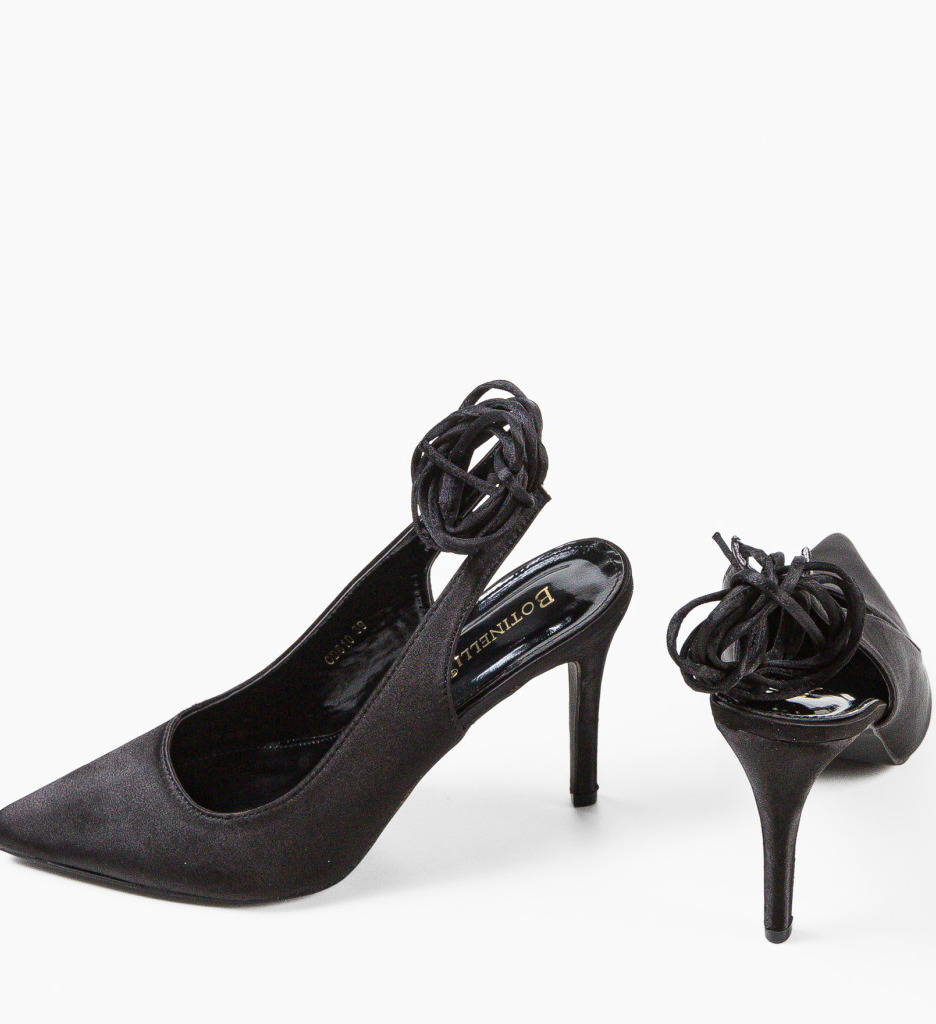 Pantofi Famyx Negri Eleganți cu Toc Stabil - imagine 7