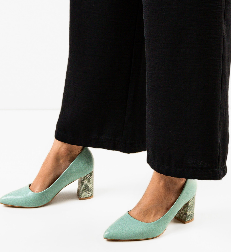 Pantofi Toc Tuka Verzi - Eleganță și Stil - imagine 4