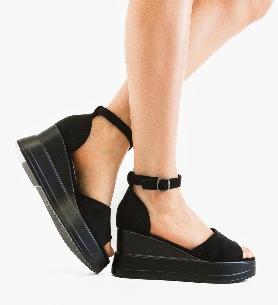 Platforme Dama Caitlin Negre | Eleganță și Confort - imagine 4