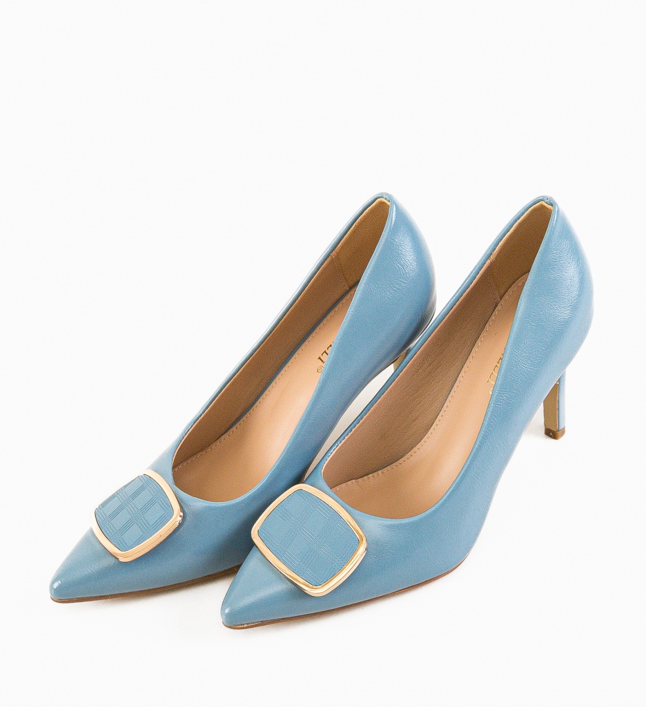 Pantofi Byba Albastri Eleganți cu Toc