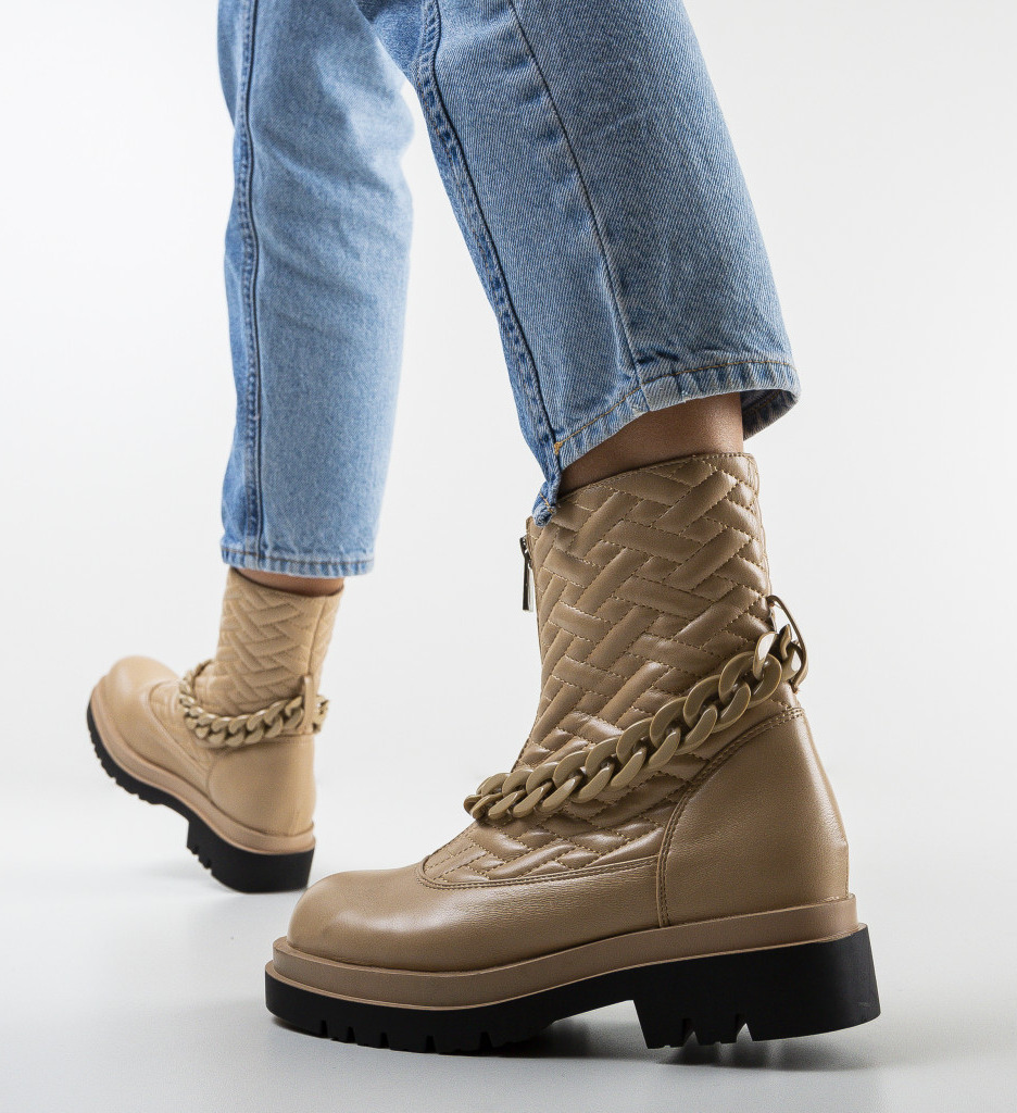 Ghete Dama Hotty Khaki | Confort și Stil - imagine 2