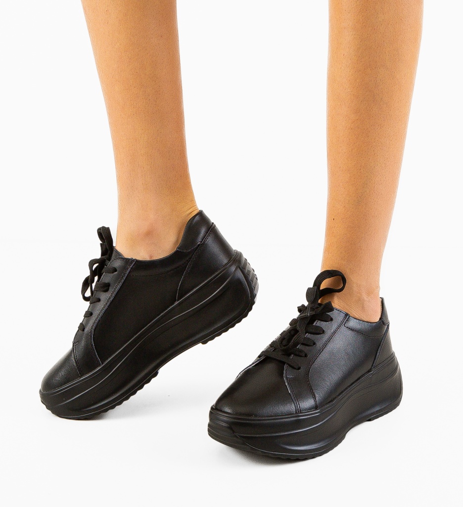 Pantofi Casual Yrna Negri - Confort și Stil Urban