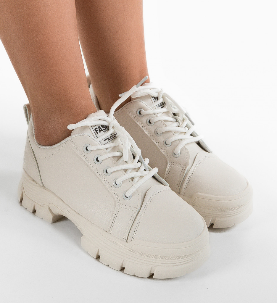 Pantofi Casual Tillie Albi - Confort și Stil - imagine 3