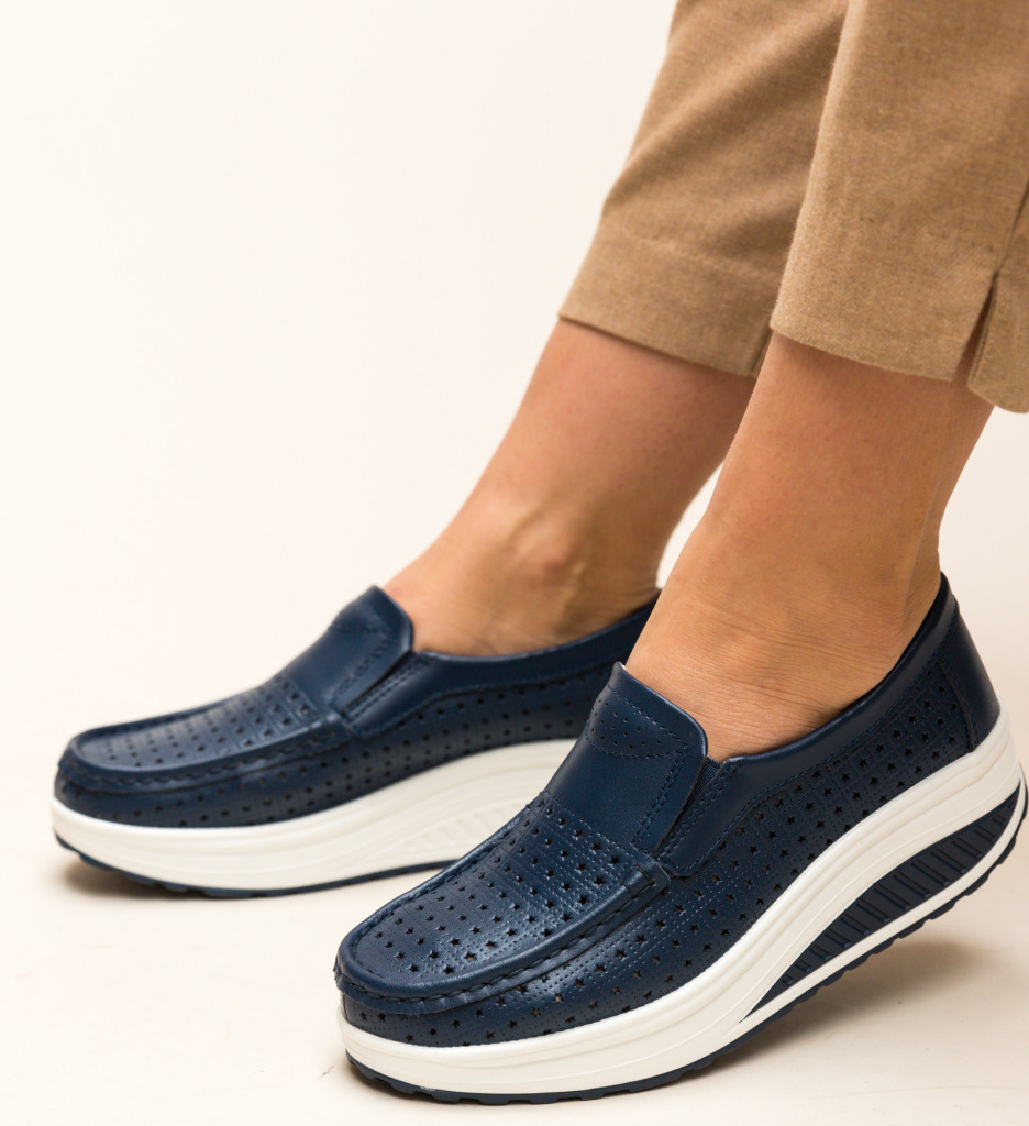 Pantofi Casual Bicaz Bleumarin - Confort & Stil Zilnic - imagine 3