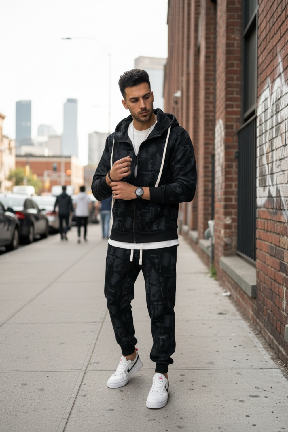 Trening Barbati Slim Fit Negru - Design Modern si Confortabil