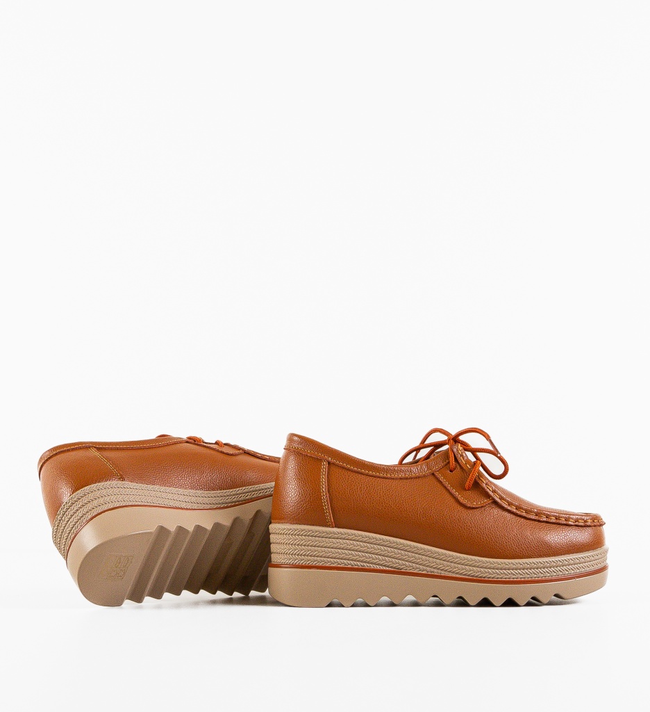 Pantofi Casual Dama Sag Camel - Confort Stilat - imagine 5