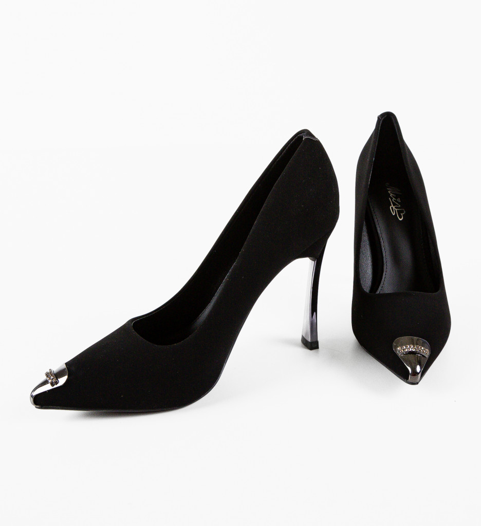 Pantofi Corall Negri Eleganți cu Toc Înalt - imagine 14