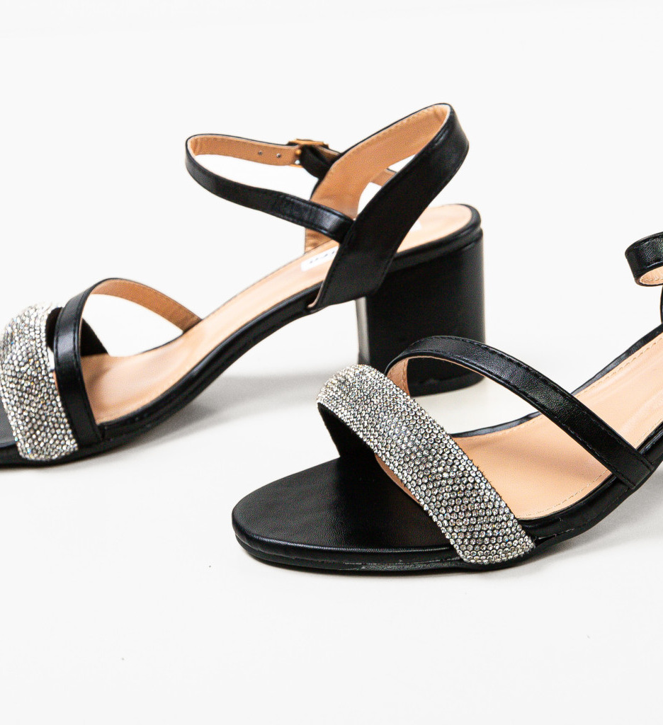 Sandale cu Toc Helmi Negre - Eleganță și Stil - imagine 5