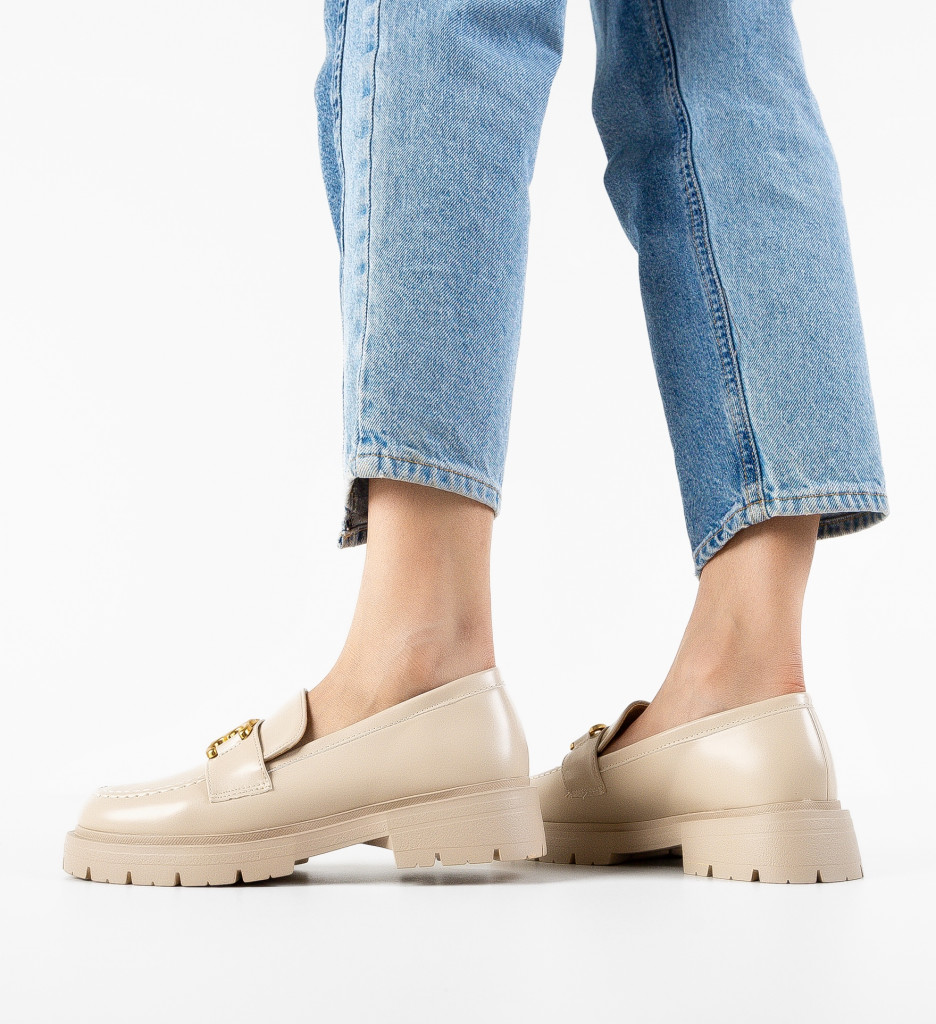 Pantofi Casual Dama Murray Bej Confort - imagine 4