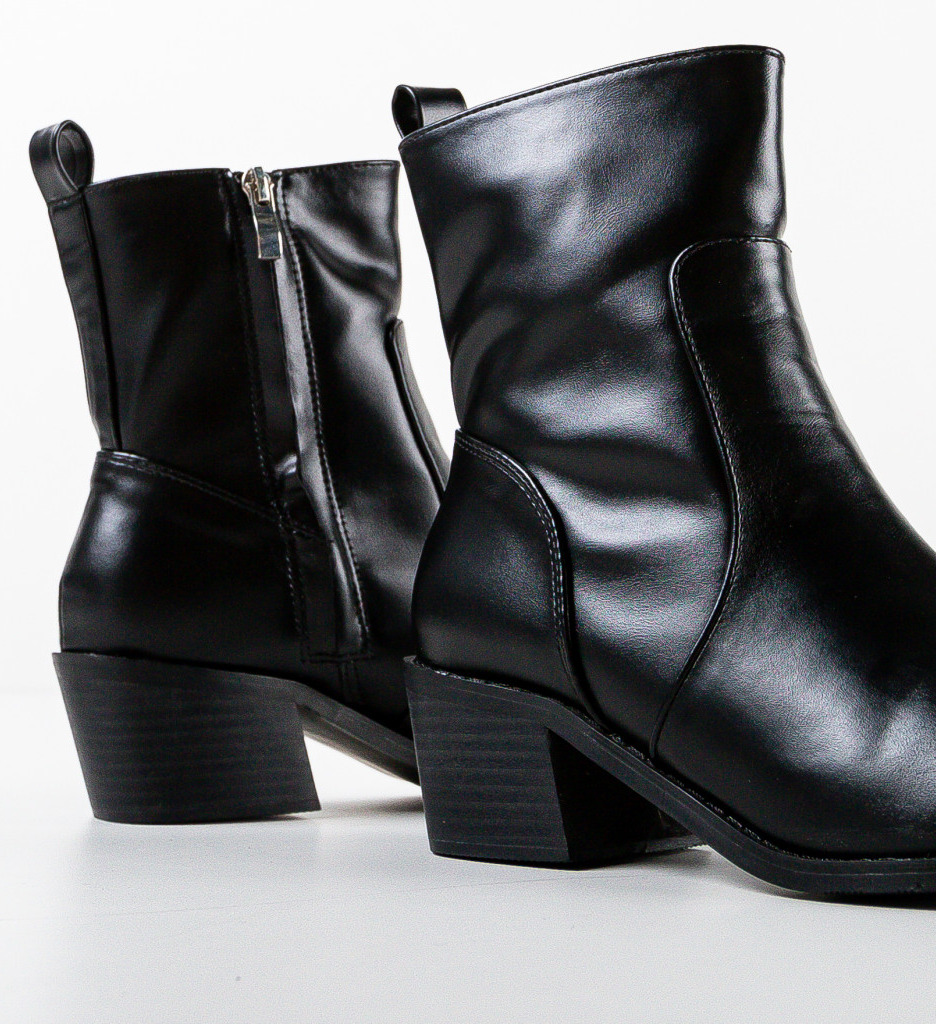Botine Dama Oreb Negre - Eleganță și Confort - imagine 6