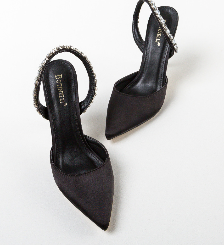 Pantofi dama Madaly cu toc | Eleganță Negru - imagine 3