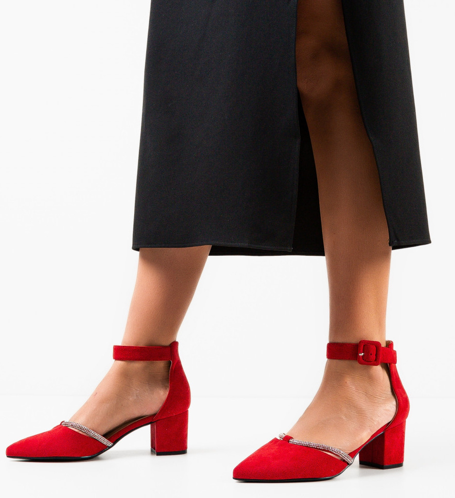 Pantofi Rosii Oficia - Eleganță la Birou - imagine 2